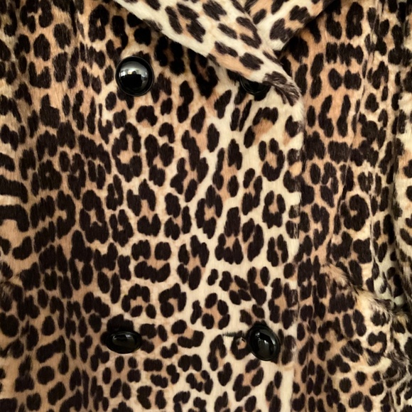 SOMALI SPORTOWNE FAUX FUR VINTAGE LEOPARD COAT - Picture 9 of 13